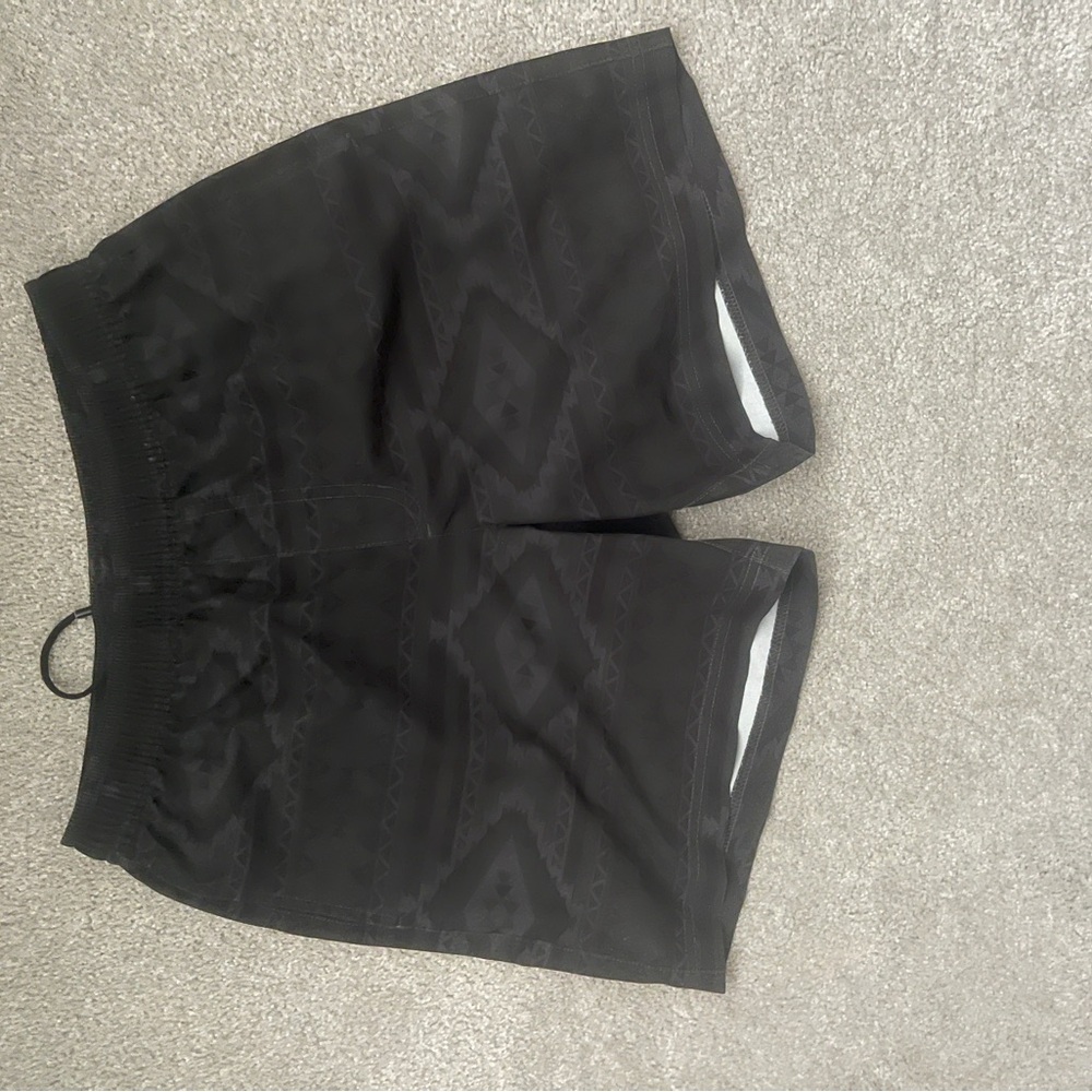 Chubbies Black Geometric Athletic Shorts